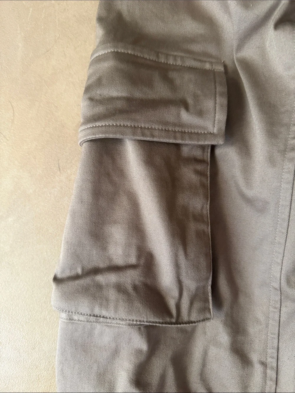 ALO Yoga Taupe Bomber Jacket with Rib Trim